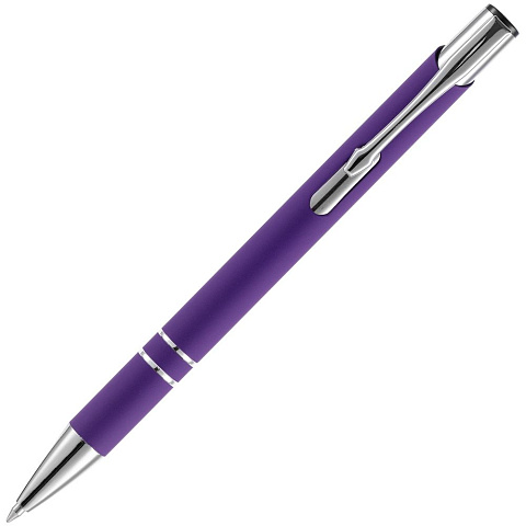 Ручка шариковая Keskus Soft Touch, фиолетовая - рис 4.