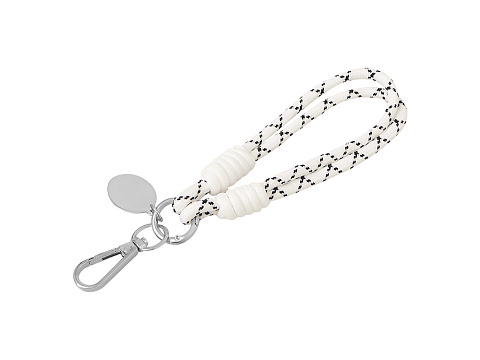 Брелок-браслет Bohemian c металлическим держателем для телефона, бело-черный - рис 4.