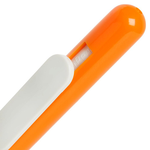 Ручка шариковая Swiper, оранжевая с белым - рис 5.