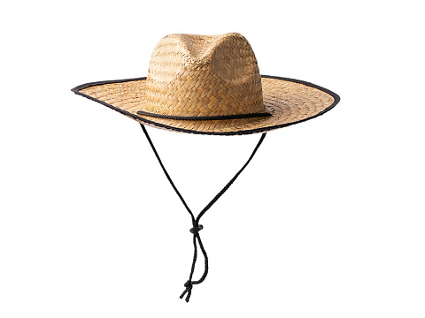 Шляпа из натуральной соломы MUNDAK/СИЕСТА с регулируемой завязкой, бежевый/черный - рис 4.