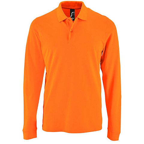 Рубашка поло мужская с длинным рукавом Perfect LSL Men, оранжевая - рис 2.