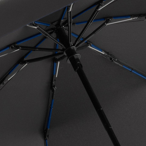 Зонт складной AOC Mini с цветными спицами, темно-синий - рис 3.