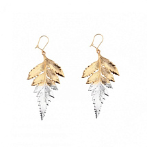 Серьги Папоротник Ester Bijoux SK104GA-G/S BR