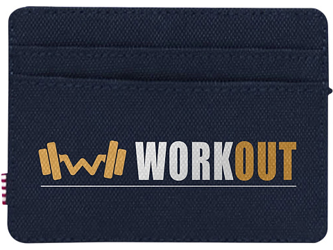 Herschel Charlie держатель для карт с RFID-защитой из переработанного материала - темно - синий navy - рис 4.