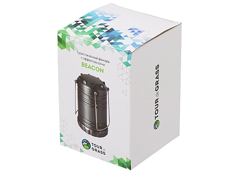 Туристический фонарь с эффектом пламени Beacon, серый - рис 10.