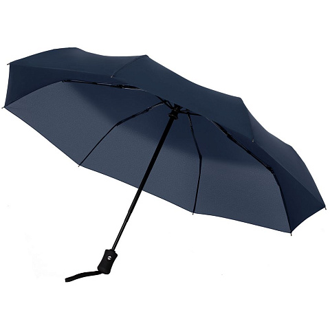Зонт складной Monsoon, темно-синий, без чехла - рис 4.