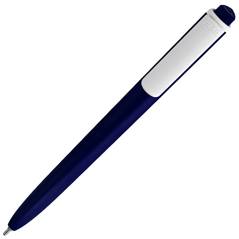 Ручка шариковая Pigra P02 Mat, темно-синяя с белым - рис 3.