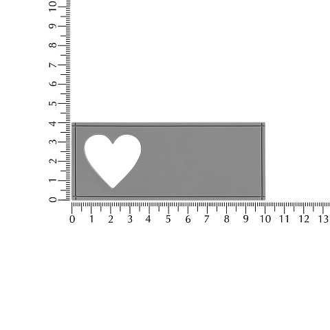 Лейбл из ПВХ с вырубкой «Сердце», серый - рис 4.