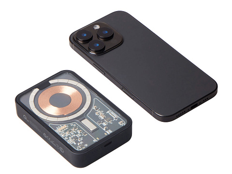 Беспроводной магнитный внешний аккумулятор с QC\PD MagnifIQ, 10000 мАч, 15 Вт, черный - рис 13.