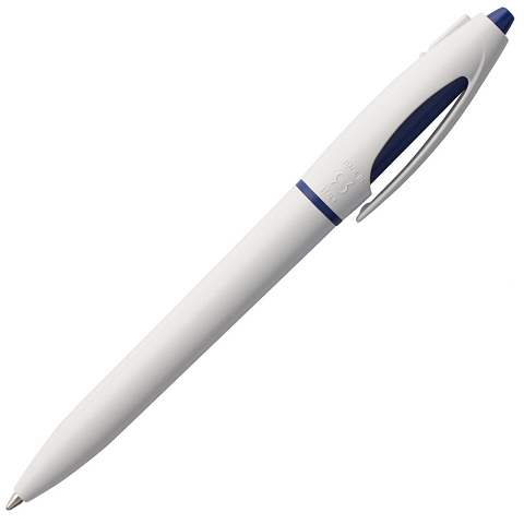 Ручка шариковая S! (Си), белая с темно-синим - рис 5.
