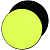 Лейбл из ПВХ с липучкой Menteqo Round, желтый неон - миниатюра