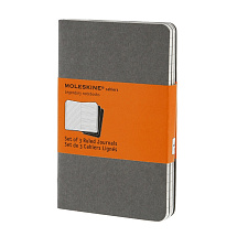 Записная книжка Moleskine Cahier (в линейку, 3 шт.), Pocket (9х14см), серый