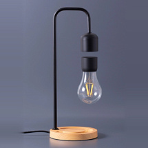 Подвесная левитирующая лампа с беспроводной зарядкой (Black/Wood)