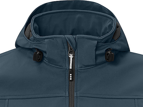 Куртка софтшел Ланглей женская, серо-синий - рис 4.