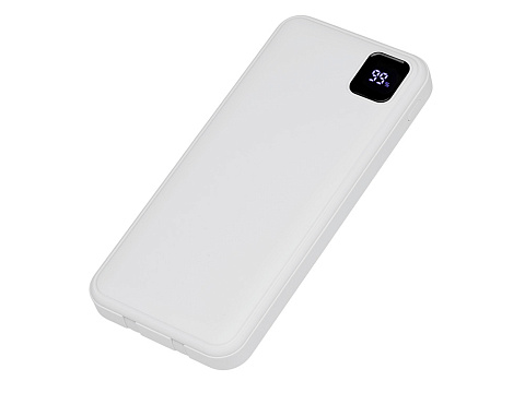 Внешний аккумулятор со встроенными кабелями Фрэйм, 10000мач, белый