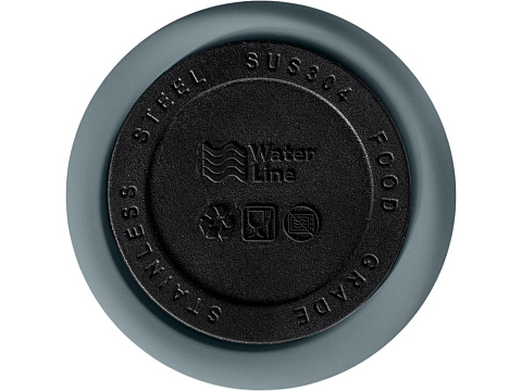 Вакуумная термокружка Waterline c кнопкой Guard, 400 мл, тубус, антрацит - рис 8.