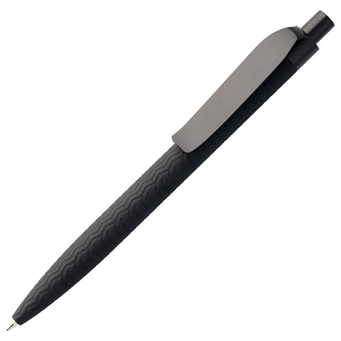 Ручка шариковая Prodir QS03 PRP Tyre Soft Touch, черная - рис 2.