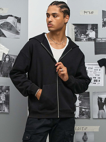 Толстовка унисекс на молнии Jelo, серый меланж - рис 8.