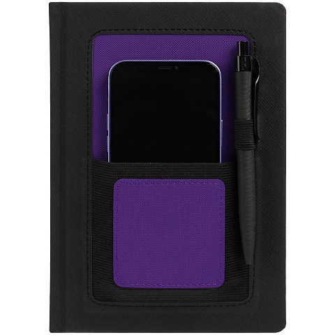 Ежедневник Mobile, недатированный, черно-фиолетовый - рис 5.