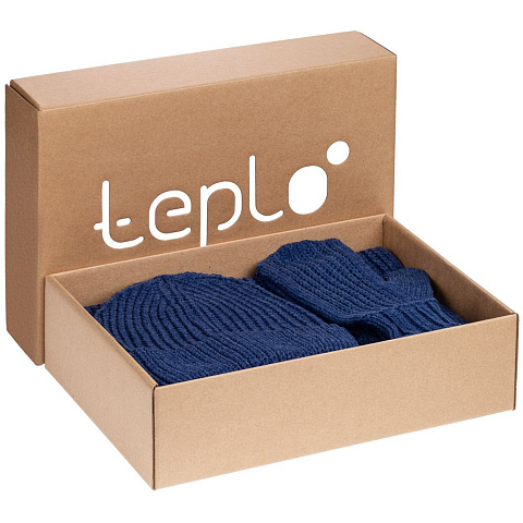 Набор Nordkyn с шарфом, синий меланж - рис 2.