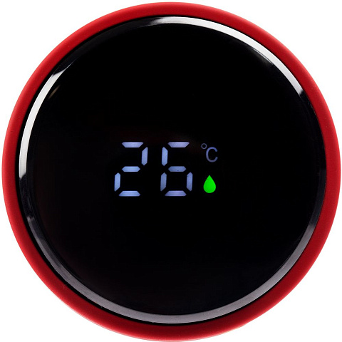 Смарт-бутылка с заменяемой батарейкой Long Therm Soft Touch, красная, без пакета - рис 8.