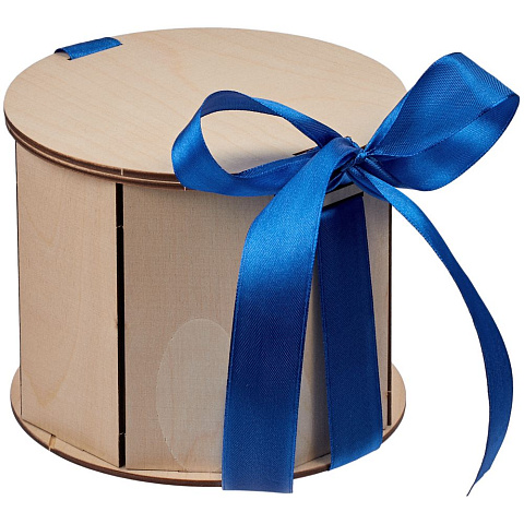 Коробка Drummer, круглая, с синей лентой - рис 2.