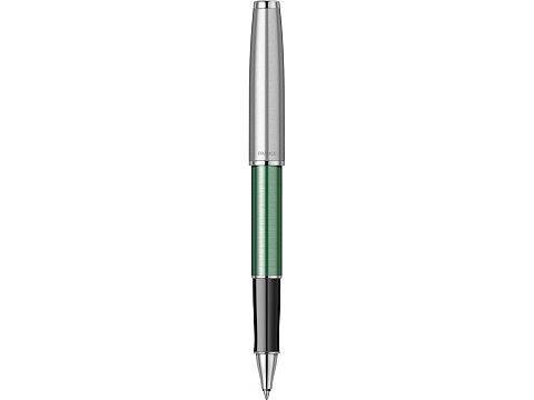 Ручка-роллер Parker Sonnet Essentials Green SB Steel CT, цвет чернил black, перо: F, в подарочной упаковке. - рис 2.