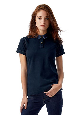Рубашка поло женская DNM Forward темно-синяя - рис 5.