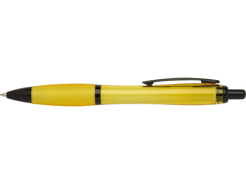 Nash шариковая ручка из переработанного пластика с черной отделкой (черные чернила) - Желтый - рис 3.
