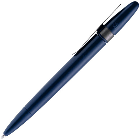 Ручка шариковая Prodir DS5 TSM Metal Clip, синяя с серым - рис 4.
