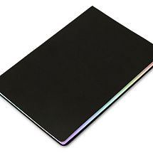 Блокнот А5 в гибкой обложке Fellini с голографическим срезом, черный