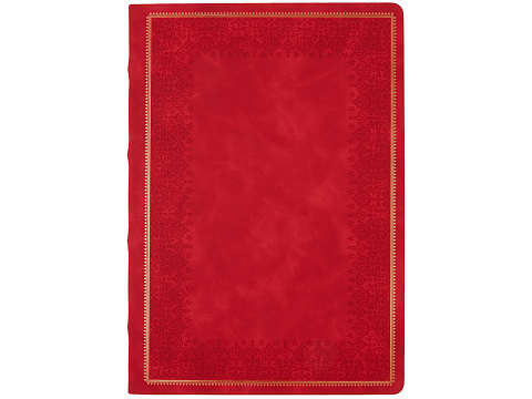 Ежедневник недатированный А4 Royal, красный с бронзовым срезом - рис 2.