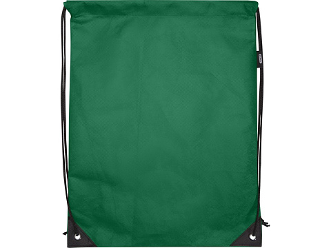 Рюкзак-мешок  на шнурке Evergreen из переработанного нетканого материала, зеленый - рис 2.
