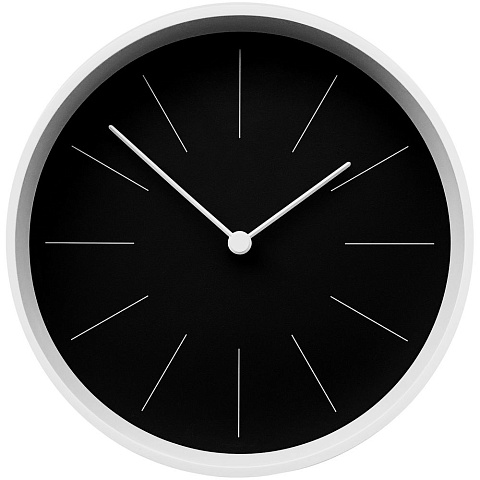Часы настенные Neo, черные с белым - рис 2.