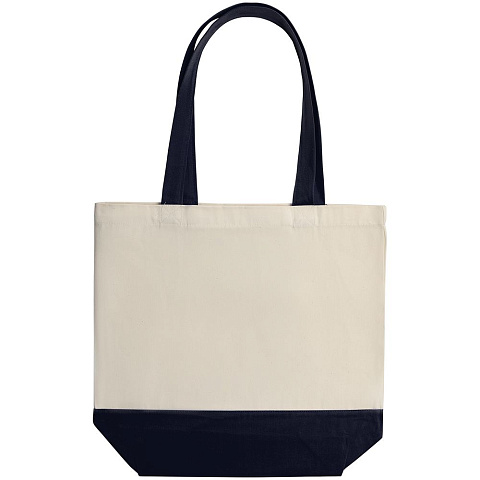 Холщовая сумка Shopaholic, темно-синяя - рис 4.