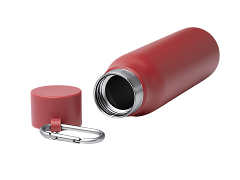 Термобутылка CUBEL/КЬЮБЕЛ с двойными стенками, темно-красный - рис 5.
