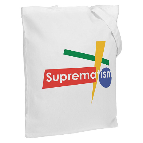 Холщовая сумка Suprematism, молочно-белая - рис 2.