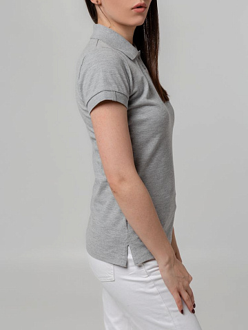 Рубашка поло женская Virma Premium Lady, серый меланж - рис 10.
