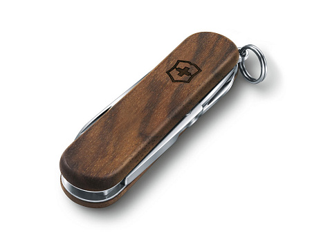 Нож-брелок VICTORINOX Classic SD, 58 мм, 5 функций, деревянная рукоять - рис 6.