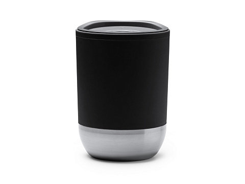 Термокружка LINDE с двойными стенками из переработанного полипропилена, черный