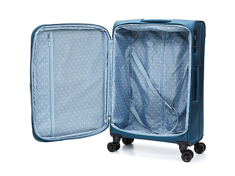 Чемодан TORBER ВИВИ, синий, полиэстер, 44 х 25 х 67 см, 63 л - рис 6.