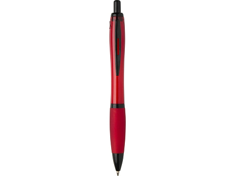 Nash шариковая ручка из переработанного пластика с черной отделкой (черные чернила) - Красный - рис 2.