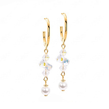 Серьги Hoop White-Gold