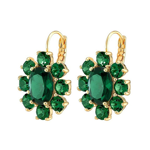 Серьги VALENTINA SG GREEN Dyrberg Kern 390073