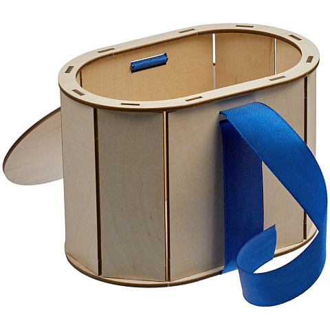 Коробка Drummer, овальная, с синей лентой - рис 3.
