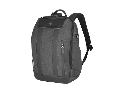 Рюкзак VICTORINOX Architecture Urban2 City Backpack 14'', серый, полиэстер / кожа, 30x19x42 см, 17 л