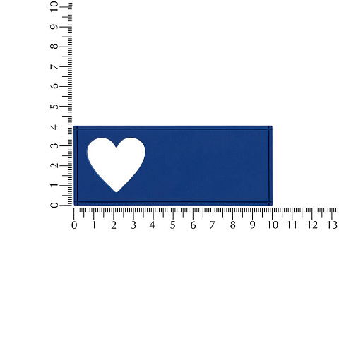 Лейбл из ПВХ с вырубкой «Сердце», синий - рис 4.