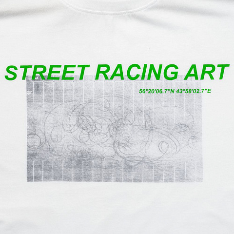 Футболка Street Racing Art, белая - рис 7.