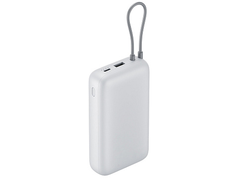 Внешний аккумулятор с встроенным кабелем Xiaomi Power Bank 20000mAh (Integrated Cable) GL Light Gray - рис 2.