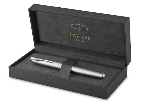 Ручка роллер Parker Sonnet T546  Stainless Steel CT, стержень: F, цвет чернил: black, в подарочной упаковке - рис 2.